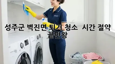 성주군 벽진면 퇴거 청소 🏡✨ 시간 절약 끝판왕!